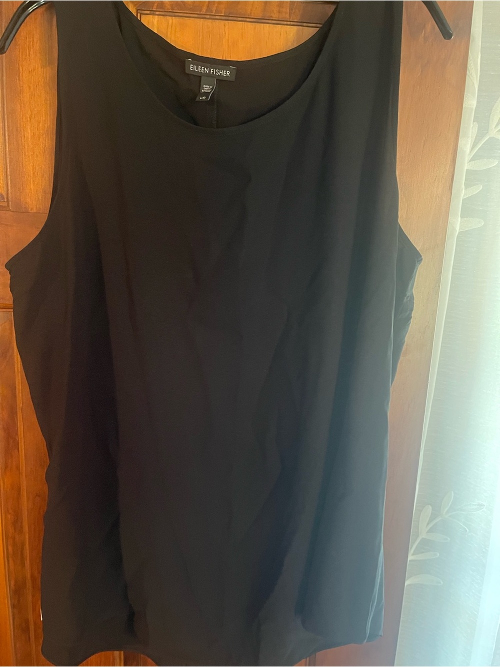 Eileen Fisher Classic Black Scoop Neck Tank